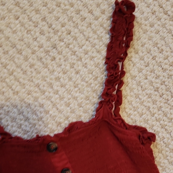 Red Button-Down Maxi Dress - Picture 4 of 7